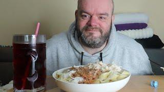 Subscribers chosen 2 parpadelle bolognese with cheese and coleslaw uk mukbang