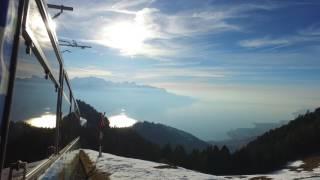 Rochers de Naye to Montreux on the famous cogwheel train