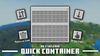 Quick Container V0.1 RELEASE!!! - Texture Pack Minecraft Bedrock V1.21+