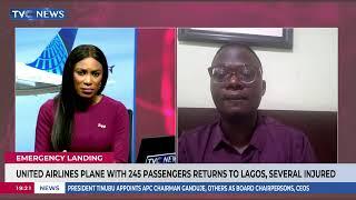 United Airlines Plane With 245 Passengers Returns To Lagos, Several Injured