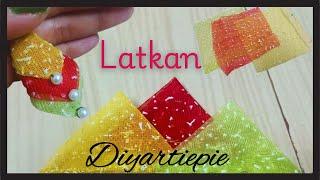 Fabric Latkan Cutting and Stitching | Craft Design Fashion Latkan | Blouse Flower Latkan Design