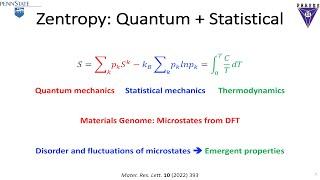 Zentropy: A presentation at IAISAE Thermo 2.0 (2022 07 18)