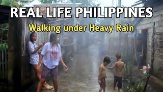 WALKING in RAIN n the Narrow Alley of Aquino Bulan Sorsogon Philippines