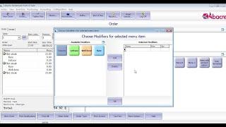 Abacre Restaurant Point of Sale: changing positions and colors for menu item modifiers