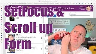 Power Apps SetFocus and Scroll to top of a Form