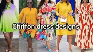 Cute chiffon dress designs for women | Chiffon gown styles | chiffon styles 2025