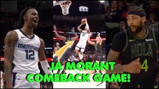 Ja Morant comeback game!| Buzzer beater shot. Pelicans Vs. Memphis December 20, 2023