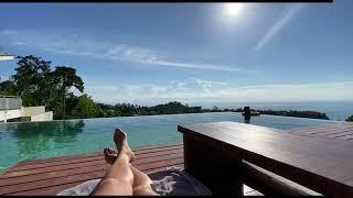 ENERGY HEALING AMBIENCE: Blissfully relaxing poolside sunbathing