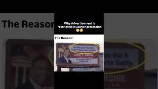The reason why advertisement is restricted in law profession  | Law, Lawyer #shorts #short