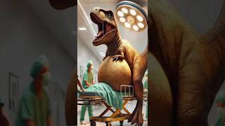 A pregnant dinosaur gives birth to a hospital #shorts #pregnancy #dinosaur #funny #animals #comedy