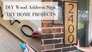 Modern DIY Wood Address Sign: Modern House Address Sign