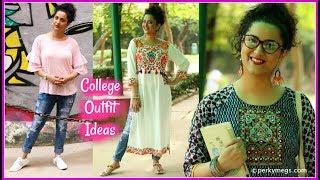 College Outfit Ideas | Ethnic and Western Indian College Lookbook | Perkymegs