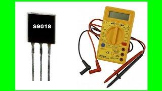 Como probar un transistor S9018 con multimetro digital