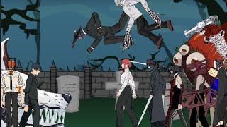 Aki and chainsaw man vs makima, 7 weapon devil, tomato devil and gun devil. DC2