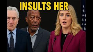 Morgan Freeman and Robert De Niro Confront Karoline Leavitt — Her Comeback Leaves a Mark