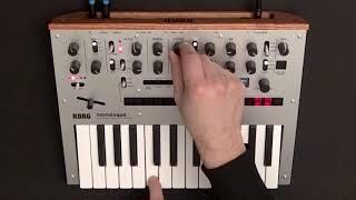 Korg monologue - Factory Presets Demo (no talking)