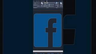 Facebook Logo Design | AutoCAD ️ #shorts #trending #facebook