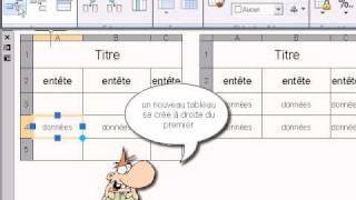 AutoCAD 2009, les sauts de tables