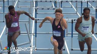 Trey Cunningham outlasts Rasheed Broadbell in the 110m hurdles at the NYC Grand Prix | NBC Sports