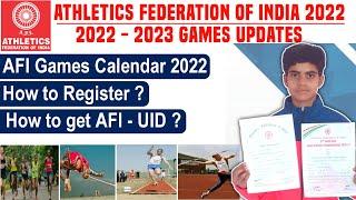 Athletics federation of india 2022 | athletics federation of india registration | afi uid card | AFI