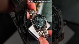 Edifice Casio Chronograph Green Dial Luxurious Elegant Men's Watch #luxurywatchesformen #casio