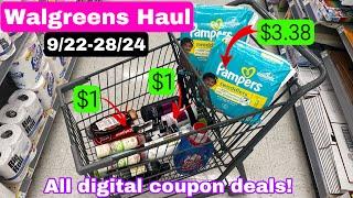 Walgreens Haul - $3.38 PAMPERS! All digital coupon deals! 9/22-28/24