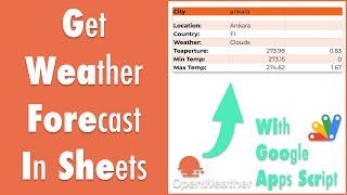 GAS-001 How to Forecast Weather with Google Apps Script