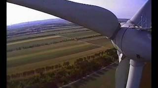 Flying Through A Huge Wind Turbine, Enercon E-82 FPV RC Helicopter Heli Stunt Blades Mill Funny Fail