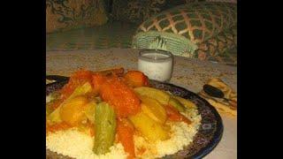 Marokkanisch couscous -couscous Marocain Aux Légumes- Moroccan Couscous- كسكس مغربي