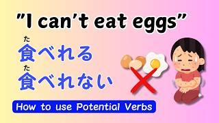 How to Use Japanese Potential Verbs - Avoid Common Mistakes! 食べれる/飲める/来れる/できる #japanesegrammar