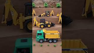 Jcb 5cx backhoe and Tata tipper truck 2518 #mdccreator #tatatruck #jcb #short