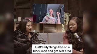 JustPearlyThings lied on a black man and got him fired (short clip -Watch previous for full episode)