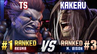 SF6 ▰ TS (#1 Ranked Akuma) vs KAKERU (#3 Ranked M.Bison) ▰ High Level Gameplay