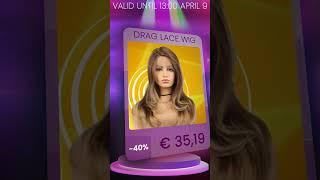 Drag Queen Lace Wig 40% discount today € 35.19 #DragQueenShop #dragqueen #DragQueenWigs