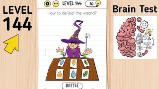 Brain Test Level 144 How To Defeat The Wizard?
