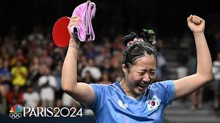 Shin Yubin bests Hirano Miu in a HIGH-ENERGY QF of table tennis | Paris Olympics | NBC Sports