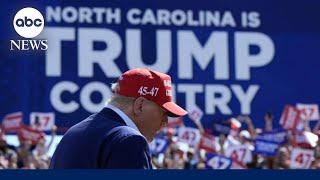 Trump hits campaign trail in North Carolina amid GOP candidate controversy