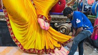 BIG Mumbai Ganesh Dhoti making 2023 | How to Tie Dhoti to Ganesh | Ganpati Dhoti Draping 2023