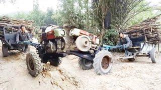 plowing machines carrying firewood | VTQN