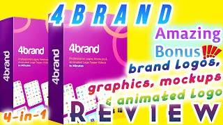 4brand review | Create brand logos, graphics, mockups & logo teaser video in minutes with new system