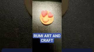 How to make a heart eyes emoji | Art | Clay art | #art #clayart #emoji #RUMI ART AND CRAFT