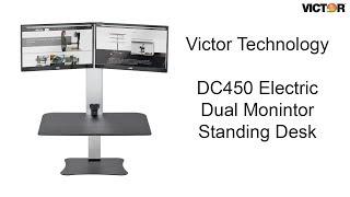 Victor DC450 Electric Dual Monitor Standing Desk