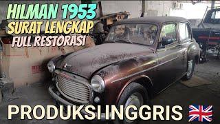 Dijual Mobil Antik Hilman 1953 Produksi Inggris | Surat Lengkap | Full Restorasi