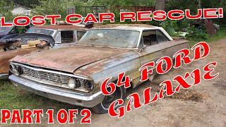 LOST CAR RESCUE! 1964 Galaxie 500! Sat for Many years.. Will it run?? Part #1