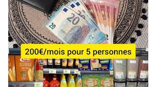 Comment gérer un budget de 200€/mois famille de 5? Remplir les enveloppes budgétaires,liste course