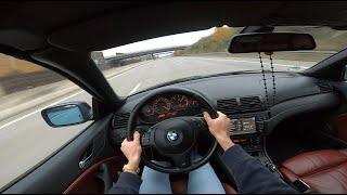 Highspeed on Autobahn with the most perfect convertible from german engineers (BMW E46)