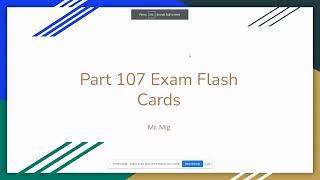 FAA Part 107 Drone Exam Flashcards (pt 1)