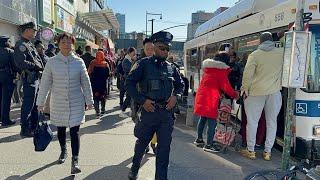 突发警察抓逃票抓到就罚款记者现场录像‼️纽约法拉盛