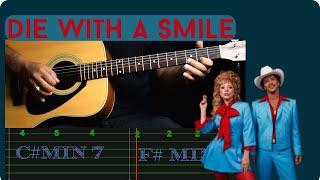 Die with a Smile guitar cover with tabs, Lady Gaga & Bruno Mars