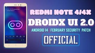 DroidX-UI 2.0 Official Update For  Redmi Note 4/4X | Android 14 QPR1 | New Settings Style And More !